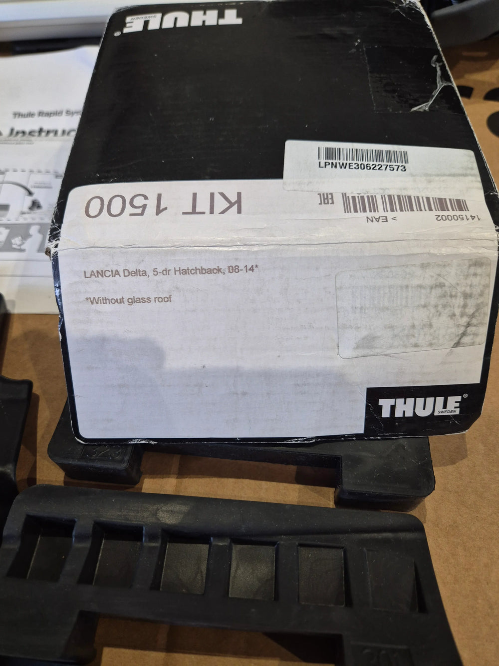 Thule 1500 Fitting Kit - Lancia Delta 08 to 2014 hatch ( Without Glass Roof)