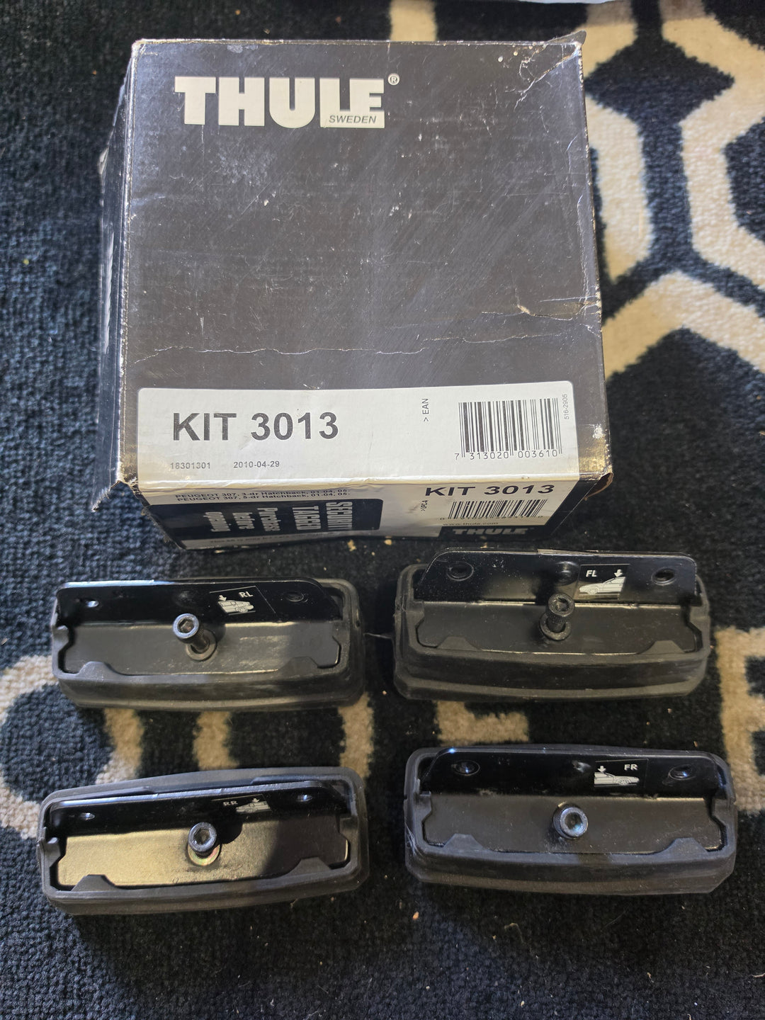Thule 3013 Fitting Kit - PEUGEOT 307 used