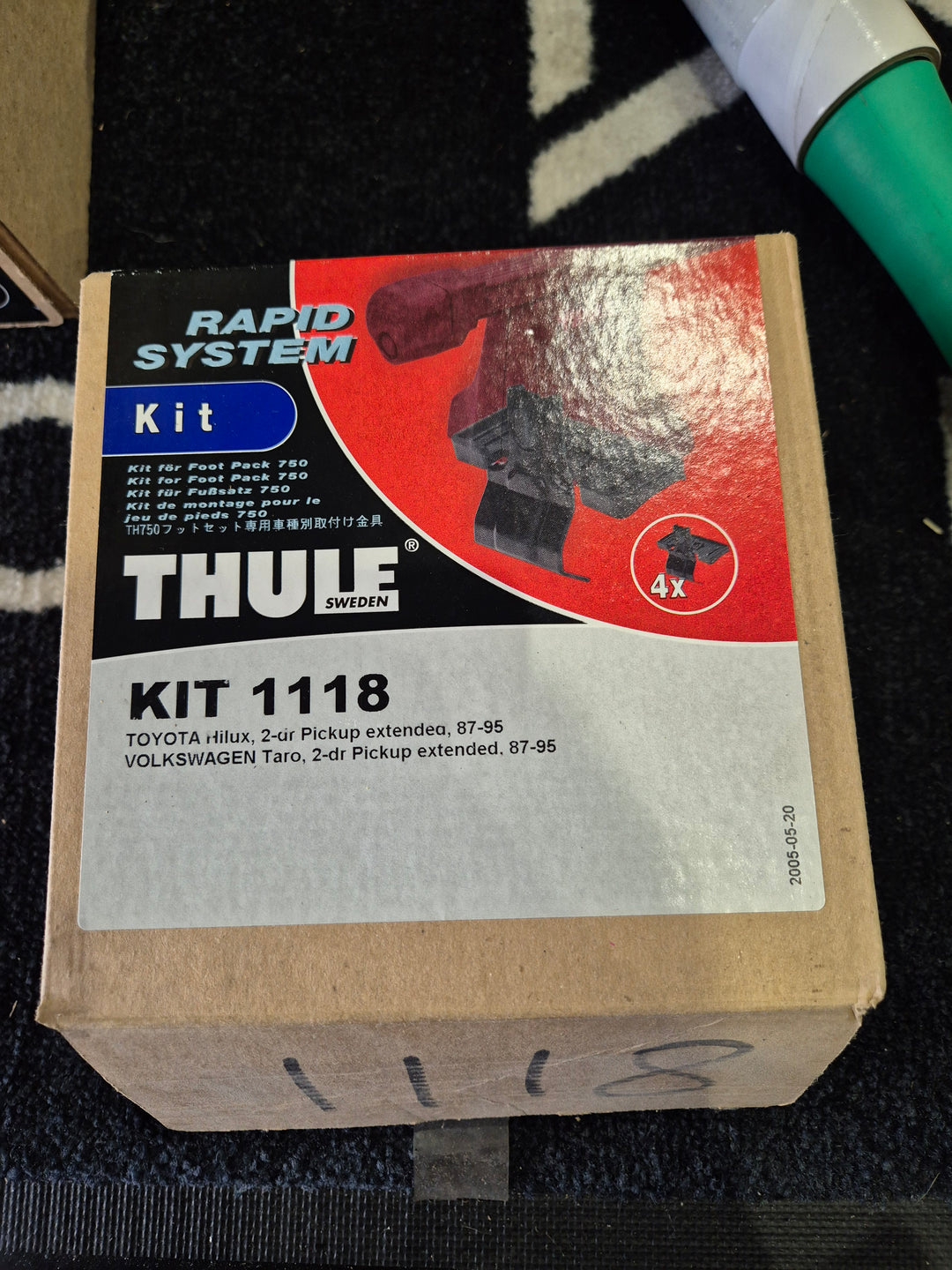 Thule 1118 Fitting Kit TOYOTA Hiluc pickup extended 1987 to 1995