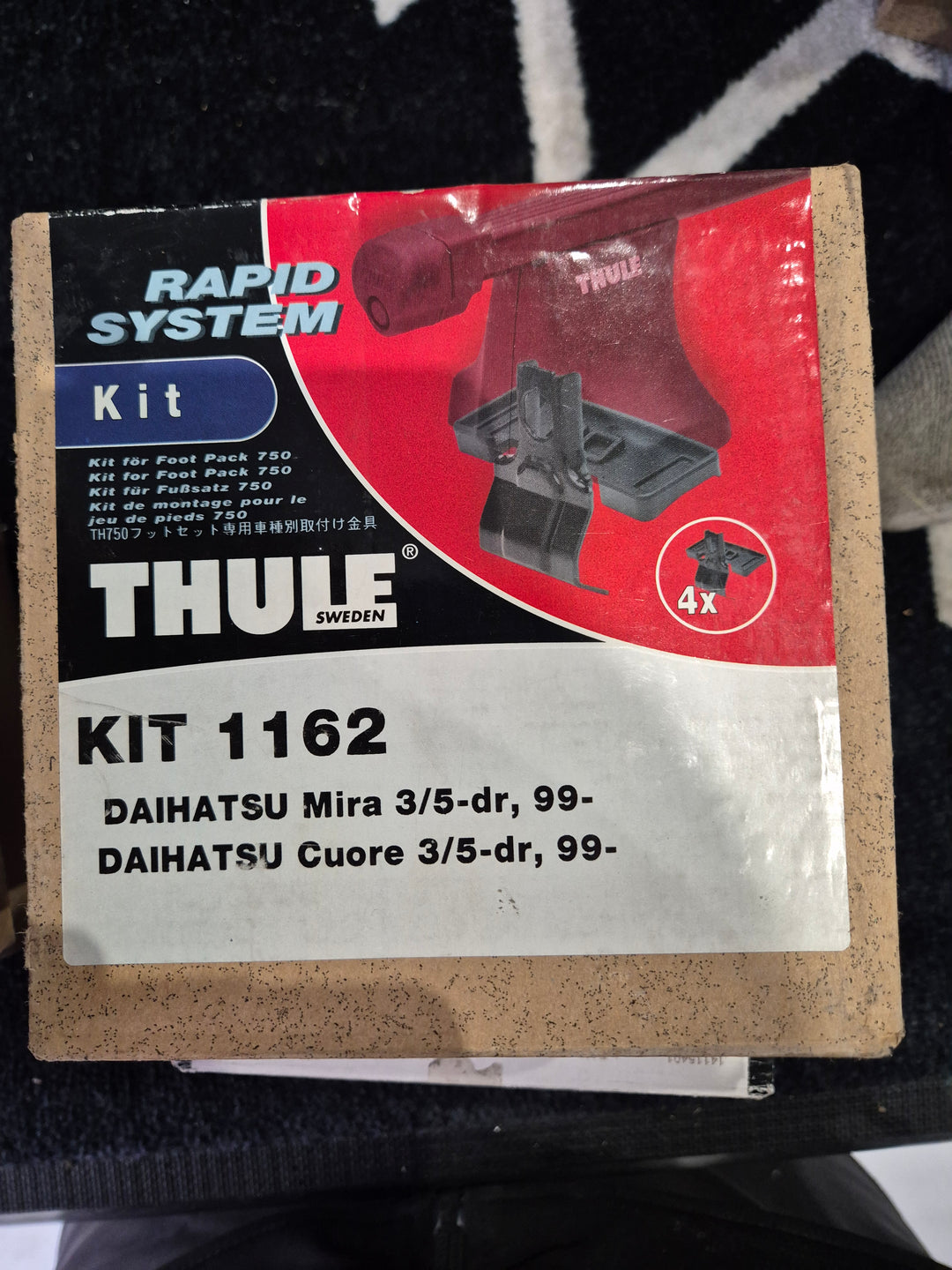 Thule 1162 Fitting Kit DAIHATSU mira & Cuore 1999 onwards