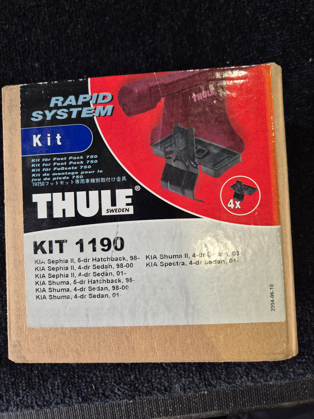 Thule 1190 Fitting Kit KIA Sephia II Hatch & others