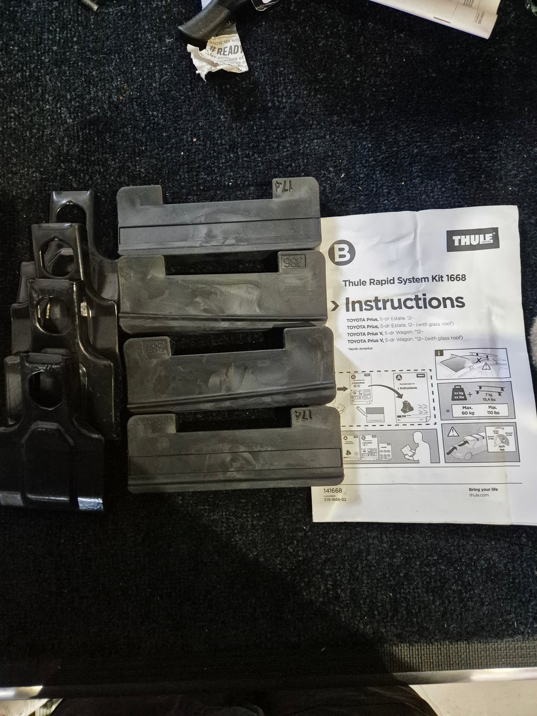 Thule 1668 Fitting Kit Toyota Prius 2012 onward
