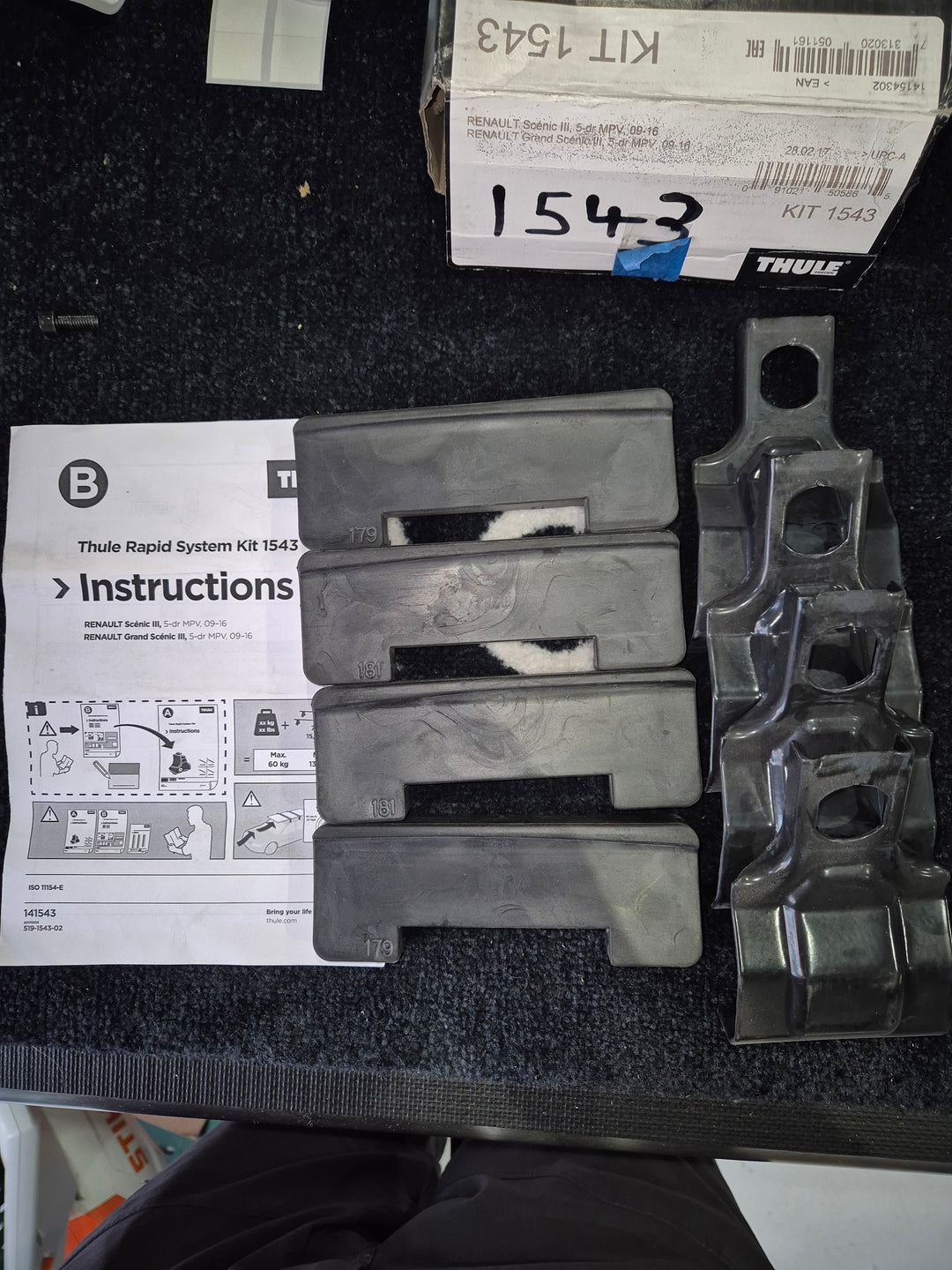 Thule 1543 Fitting Kit RENAULT Scenic III 2009 to 2016
