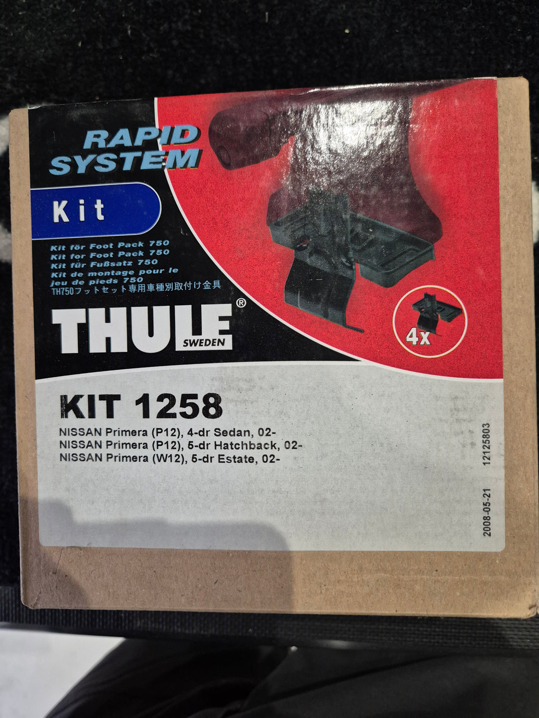 Thule 1258 Fitting Kit NISSAN Primera 2002 onward