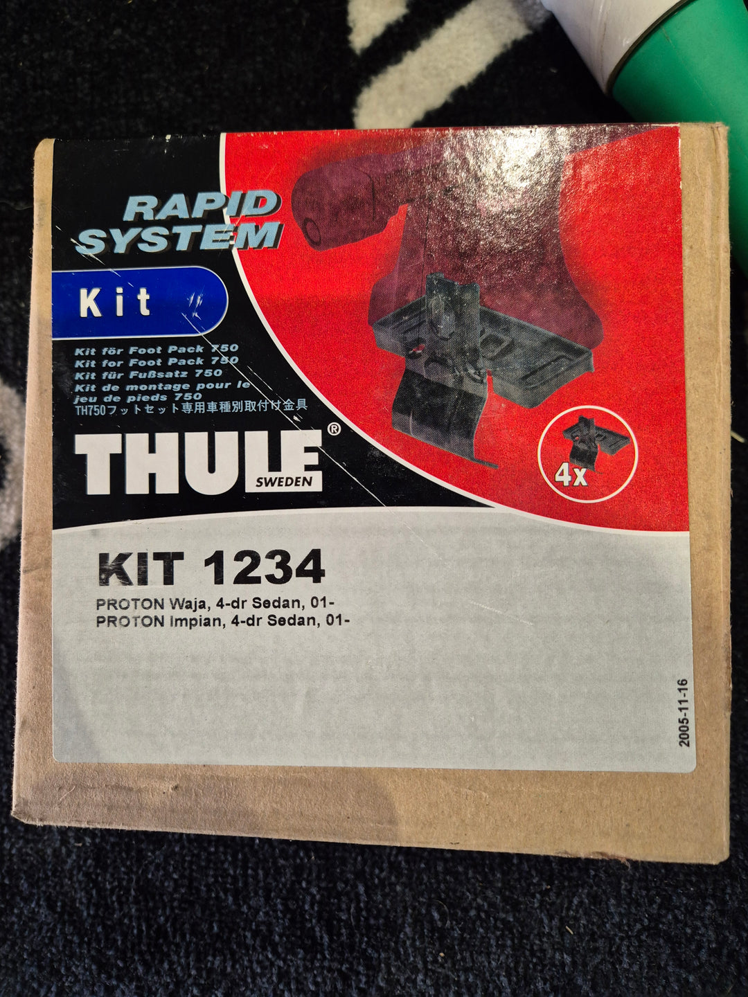 Thule 1234 Fitting Kit PROTON Waja & Impian 2001 onward