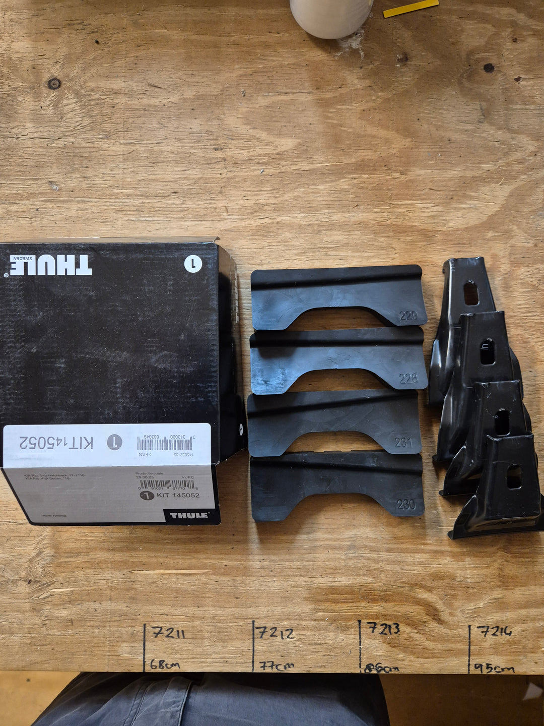 Thule Fitting Kit 5052- KIA Rio (Mk IV), 5-dr Hatchback 17-, Normal Roof - Used