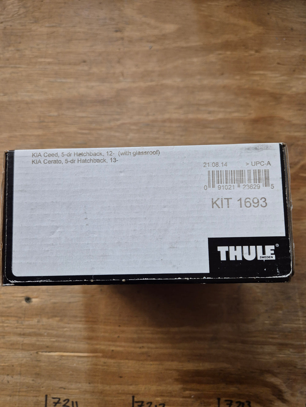 Thule 1693 Fitting Kit KIA Ceed 2012 onward with glass roof