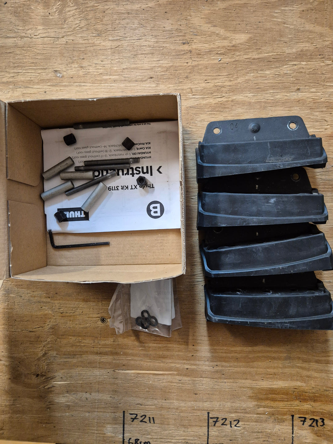 Thule 3119 Fitting Kit for Hyundai i30 5dr Hatchback 2012-2017 (without glass roof) and others