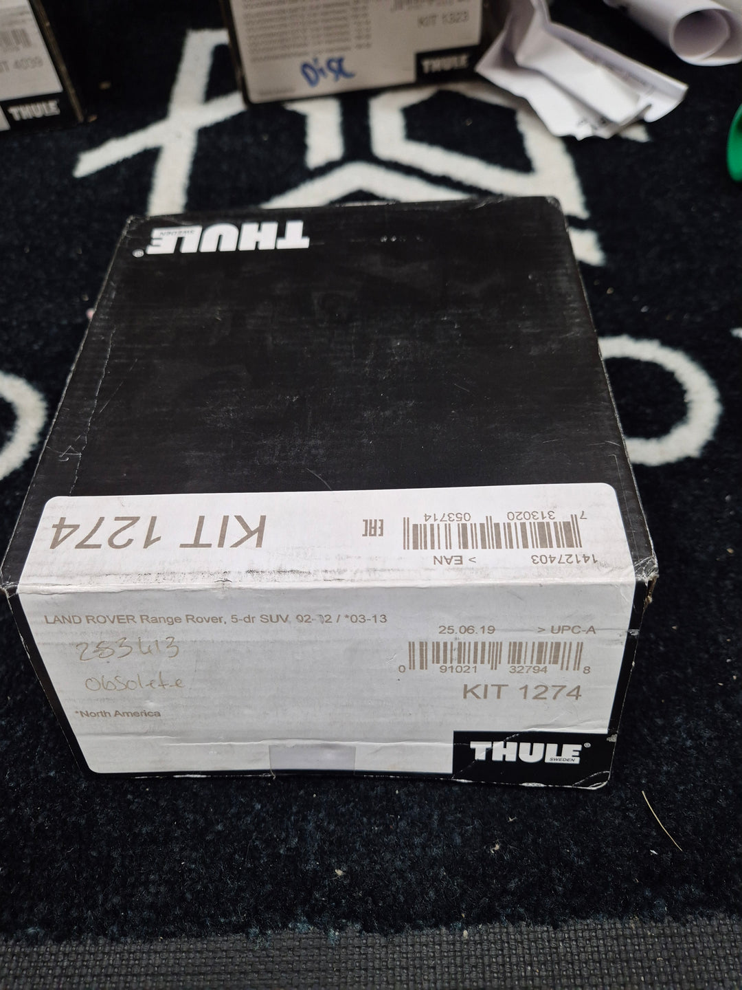 Thule 1274 Fitting Kit- Very Rare Land Rover L322 normal roof