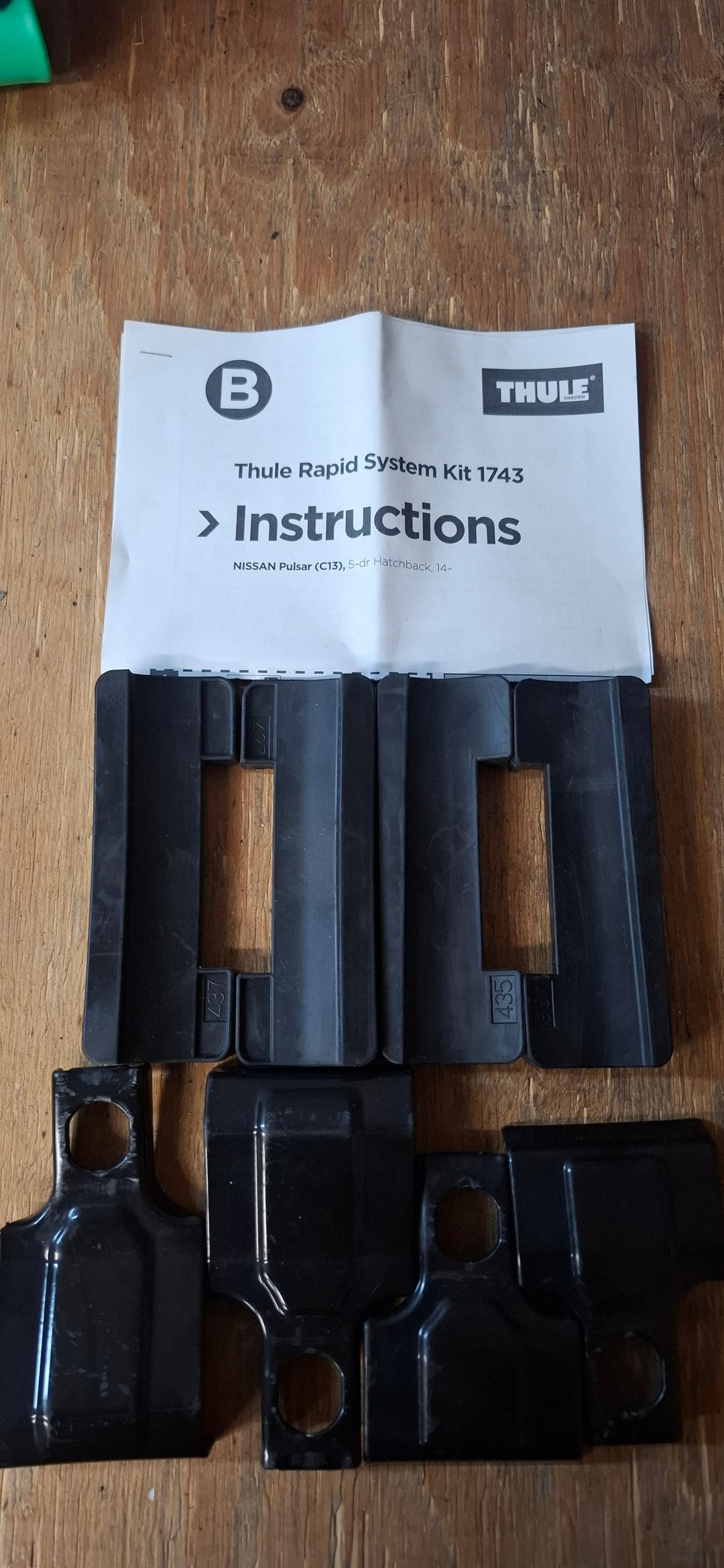 1743 Thule fitting kit for Nissan Puslar(C13), 5-dr Hatchback, 14-(other) - Used