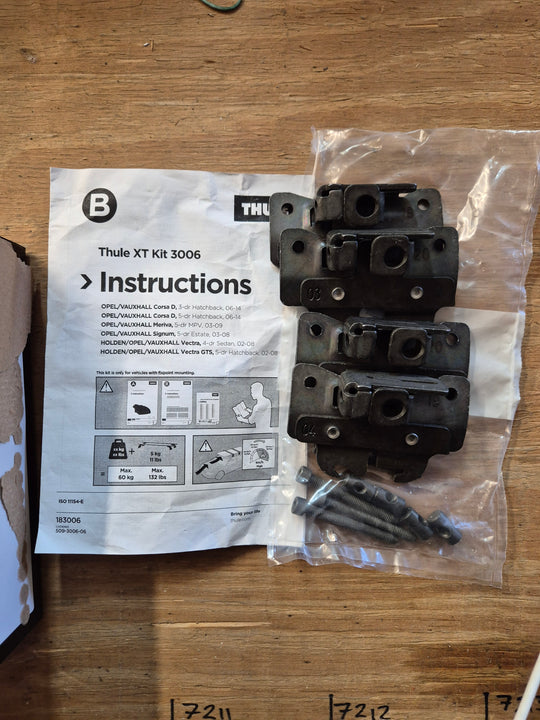 Thule 3006 Fitting Kit Vauxhall Corsa D 2006 to 14 & others - New Reboxed