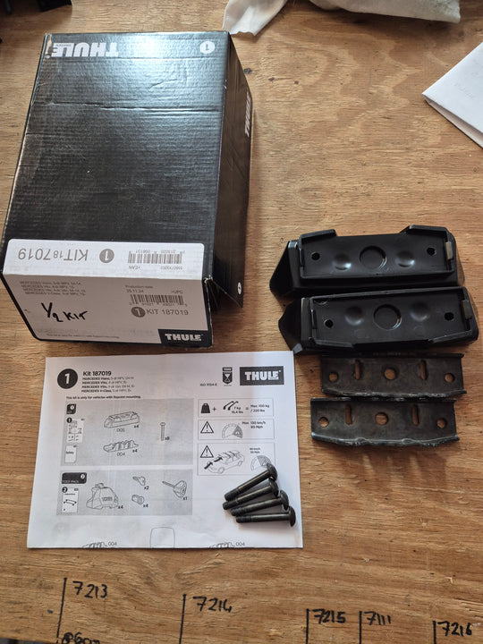Thule 7019 Fitting Kit [ 2 pack for 1 bar] MERCEDES Vito (187019)