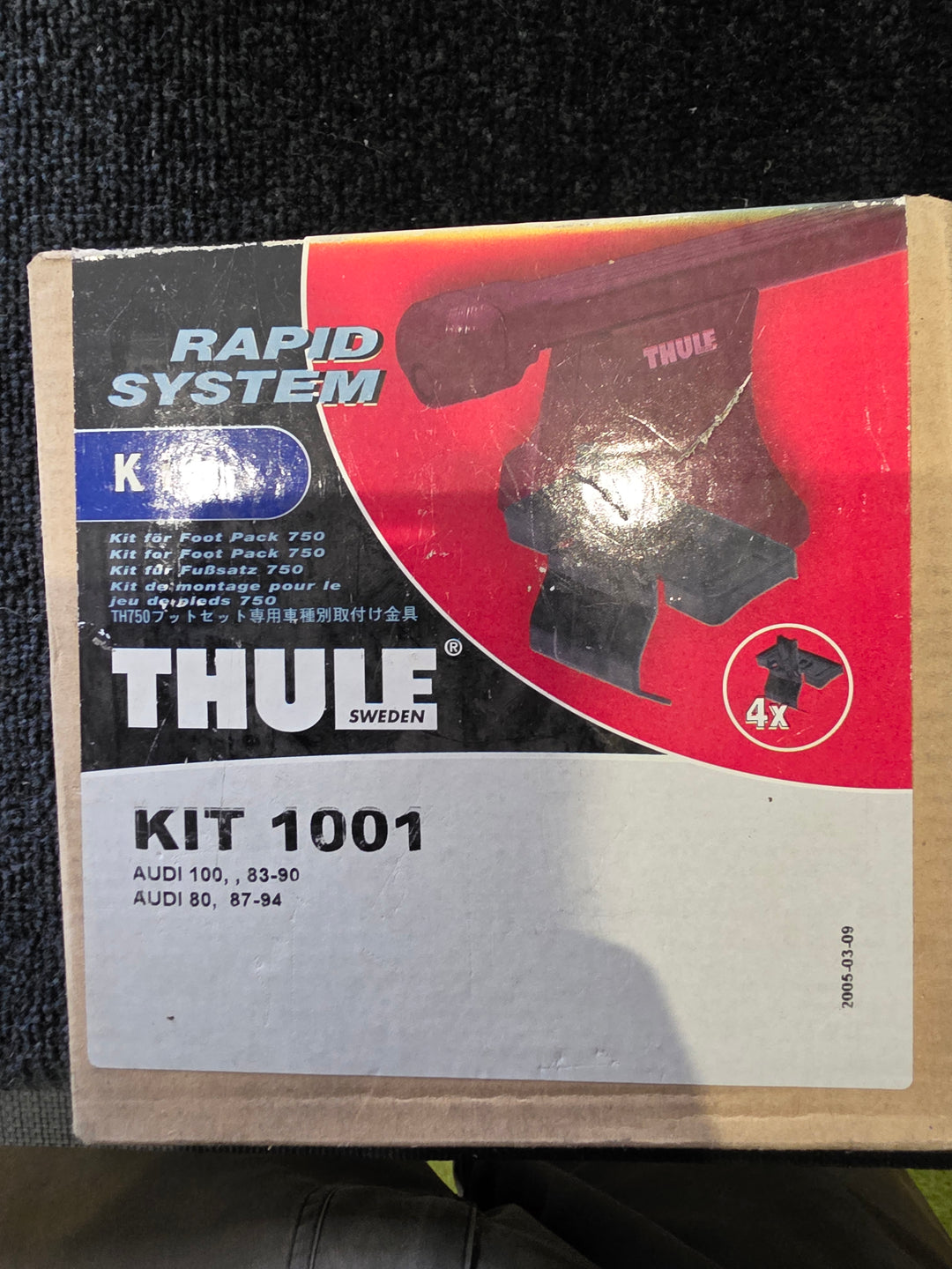 Thule 1001 Fitting Kit Audi 100 1983-1990 & Audi 80 1987 - 1994