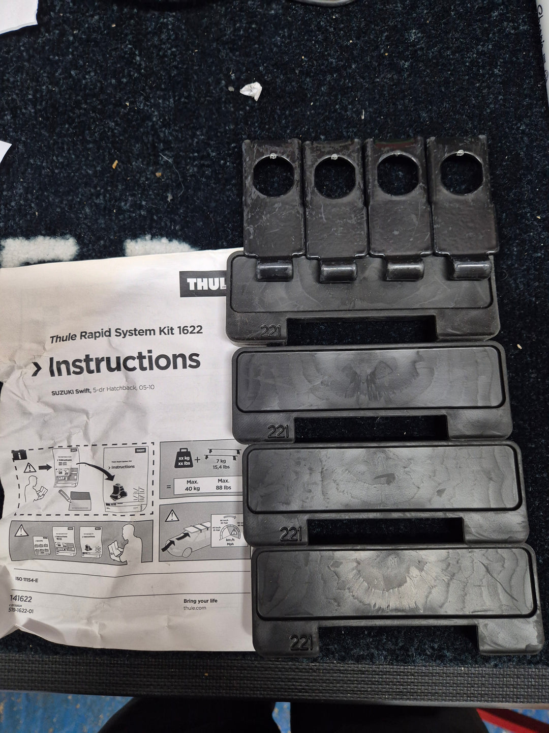 Thule 1622 Fitting Kit SUZUKI Swift hatch 2005 to 2010