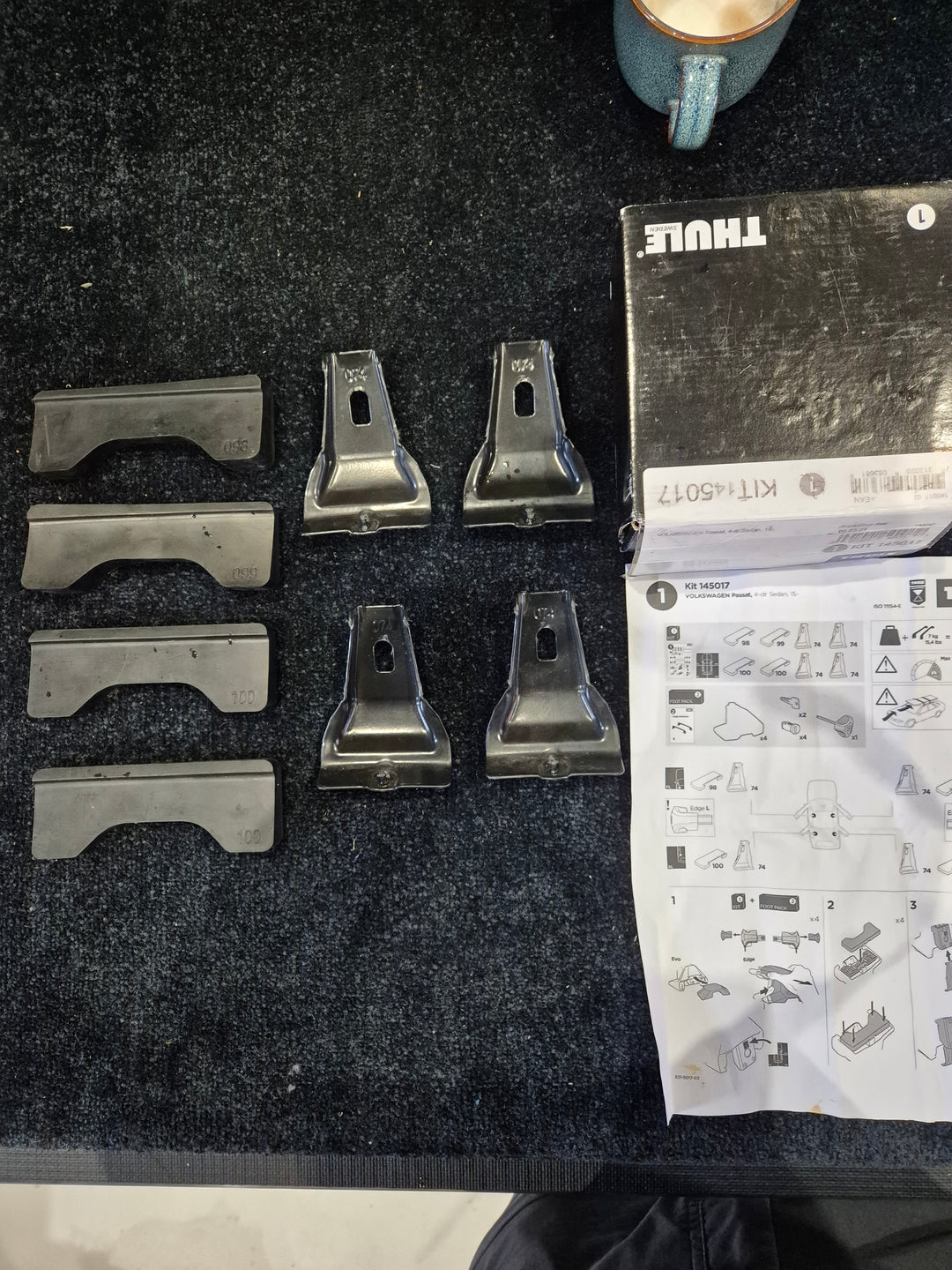 Thule 5017 Fitting Kit - VOLKSWAGEN Passat (B8), 4-dr Saloon 15-, Normal Roof CLEARANCE