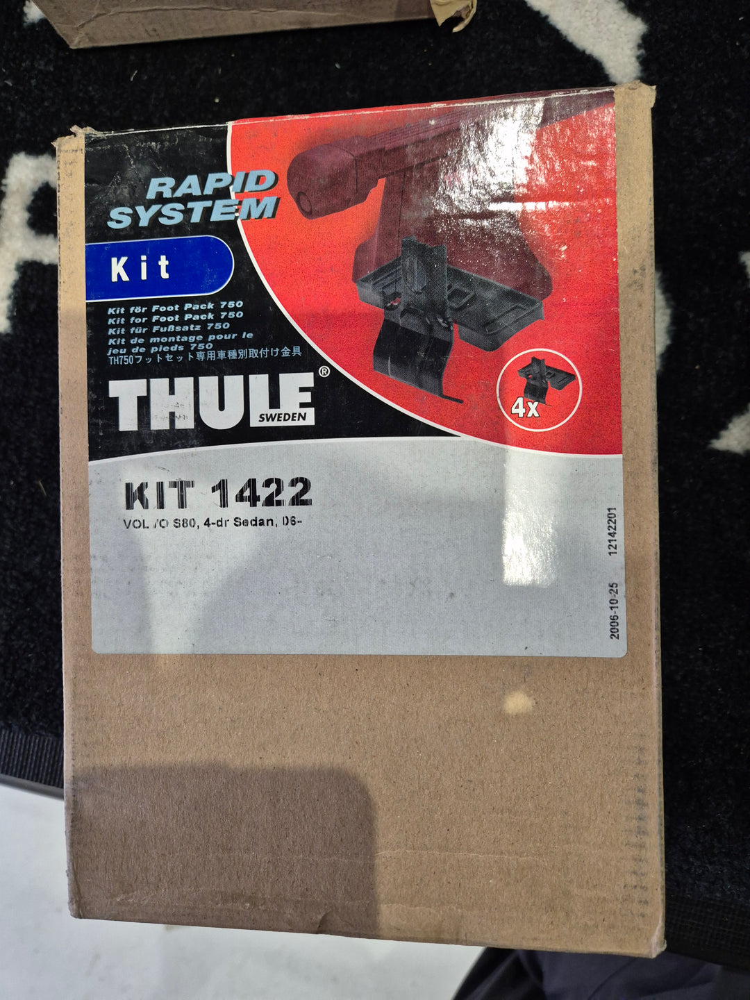 Thule 1422 Fitting Kit - VOLVO S80 saloon 2006 onward