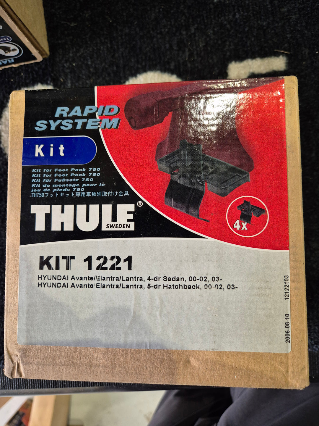 Thule 1221 Fitting Kit HYUNDAI Avante 2000 onward & others