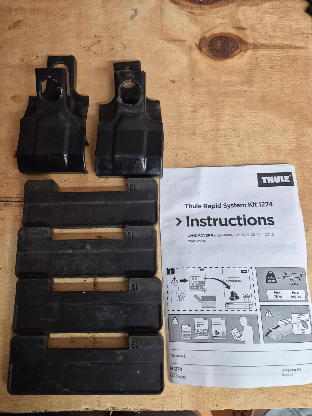 Thule 1274 Fitting Kit- Very Rare Land Rover L322 normal roof