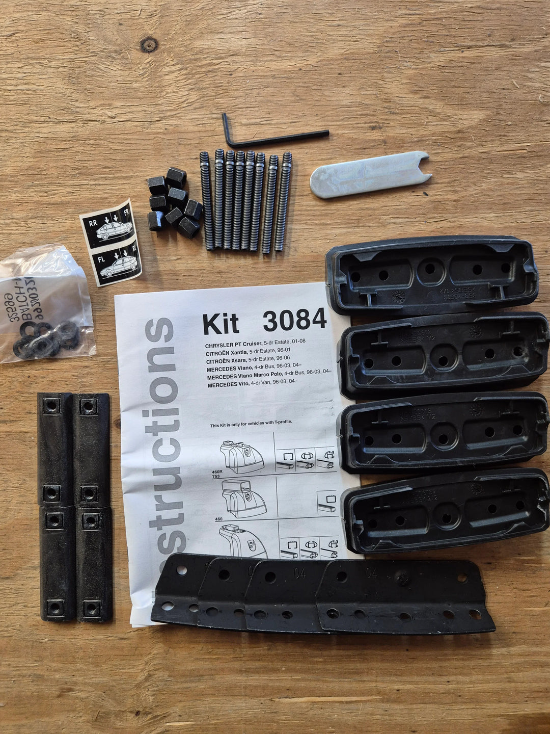 Thule 3084 Fitting Kit - MERCEDES Vito, 4-dr Van, 96-14 & Others - Used