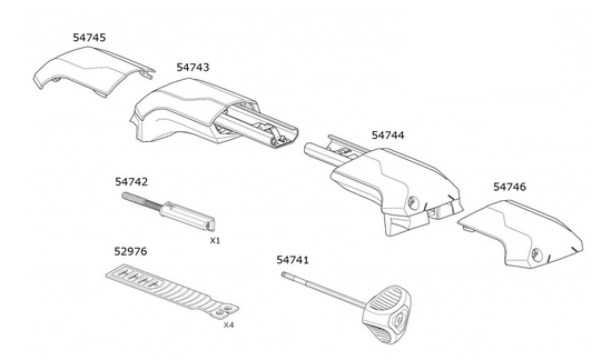 Thule Footpack 7204 - Spare Parts