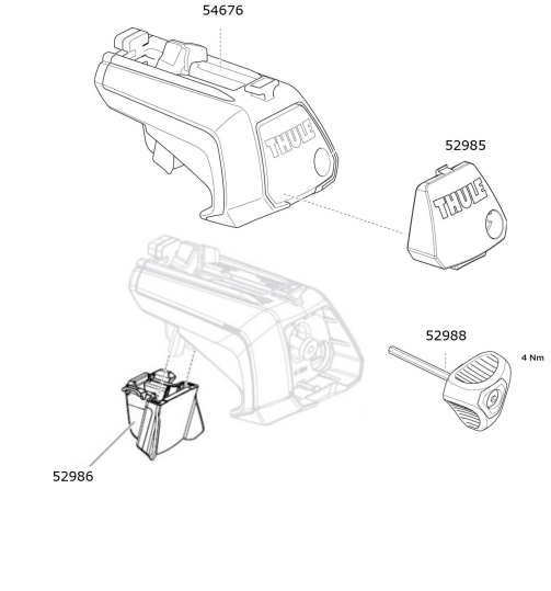 Thule Footpack 7104 - Spare Parts